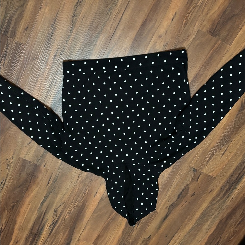 Edikted Black and White Polka Dot Skirt - Picture 3 of 5